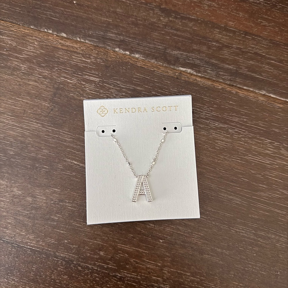 Kendra Scott Silver 'A' Pendant Necklace